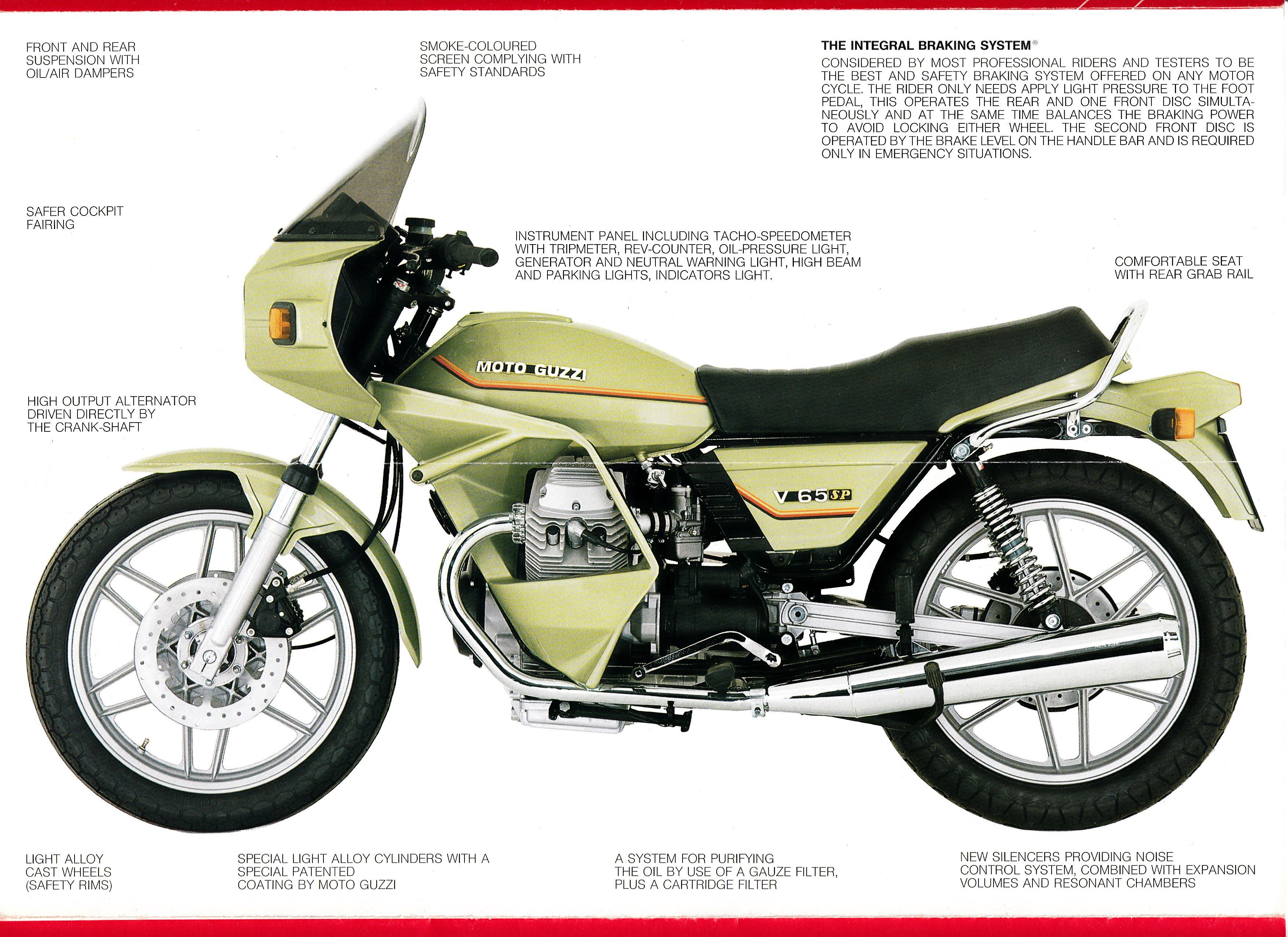 Brochure - Moto Guzzi V65 SP (folded style brochure)