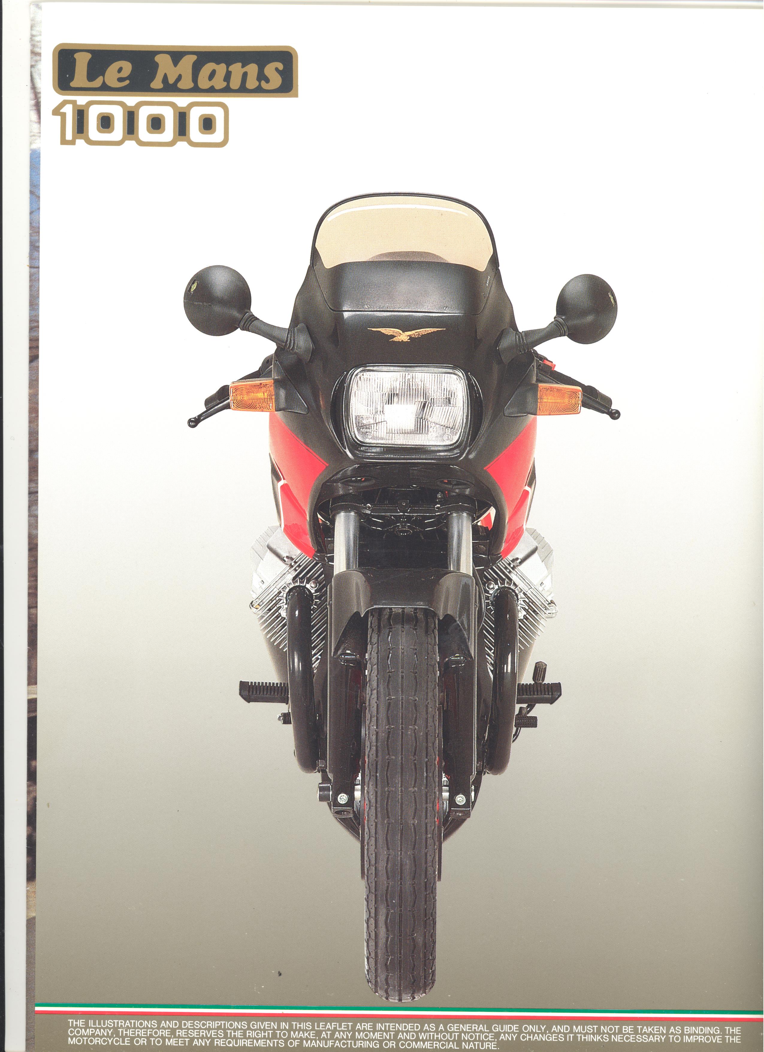 Moto Guzzi factory brochure: Le Mans 1000