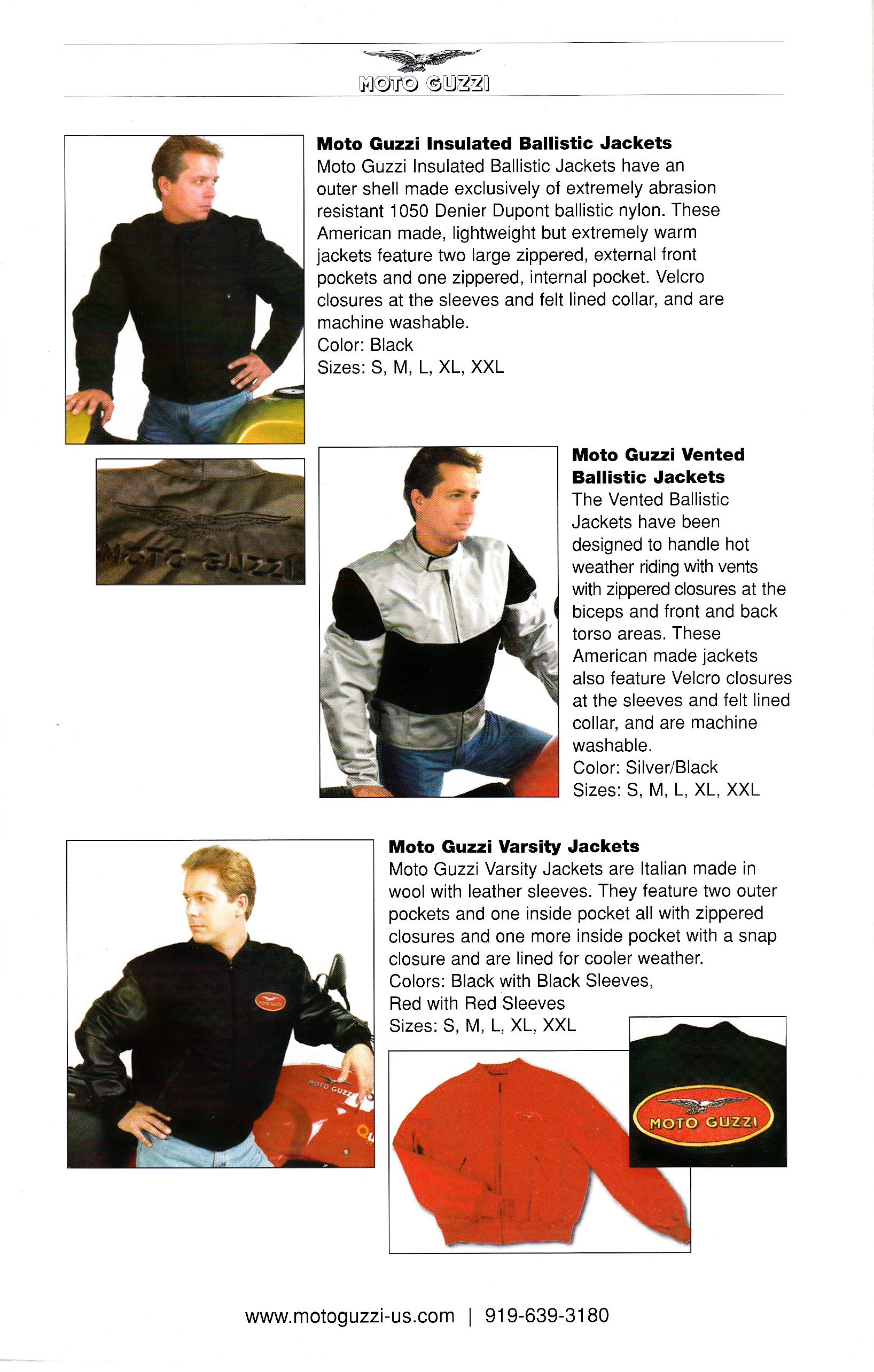 Brochure - Moto Guzzi Accessories and apparel 2001