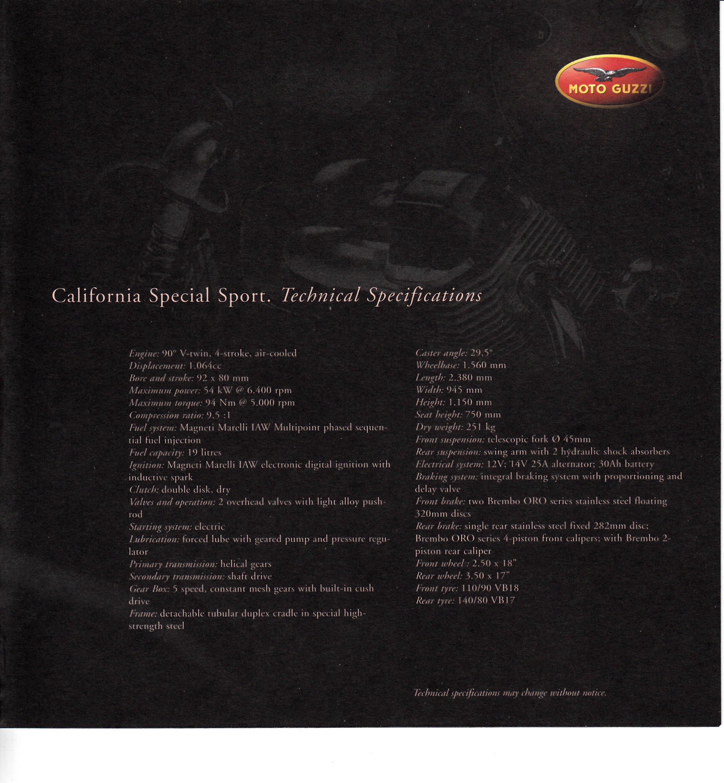 Brochure - Moto Guzzi Collection 2001