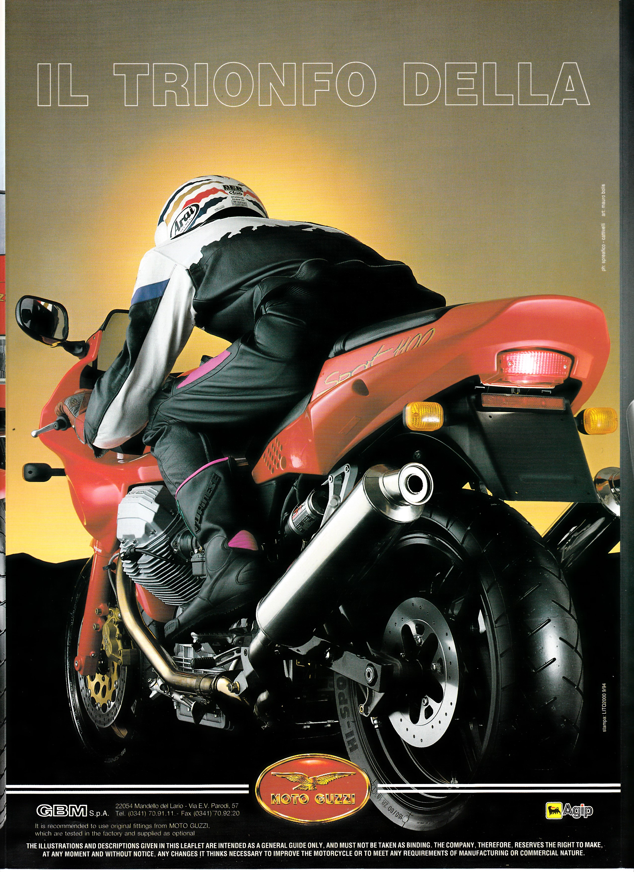 Moto Guzzi factory brochure: Sport 1100