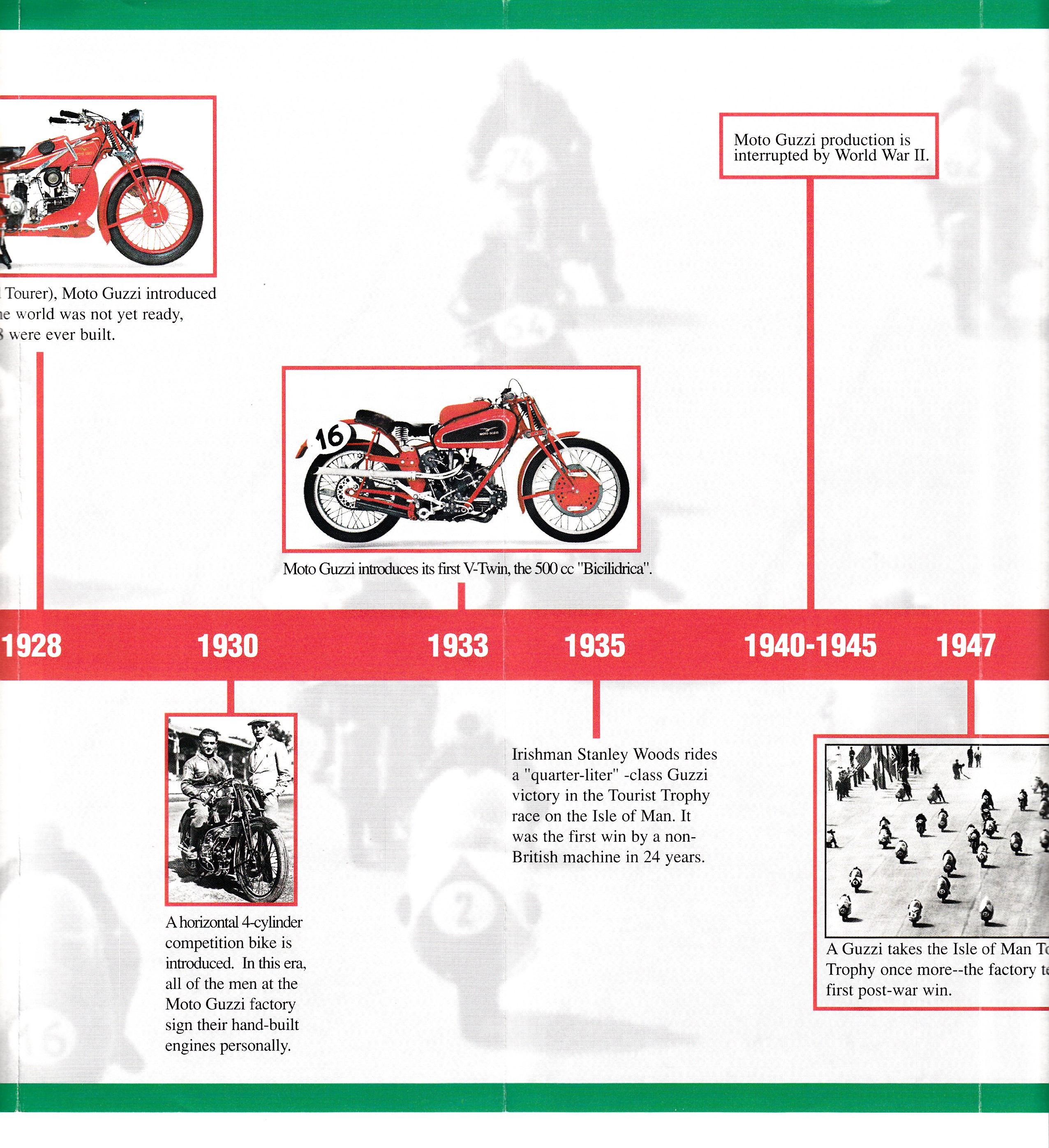 Brochure - Moto Guzzi The history of Moto Guzzi: Seven decades of Moto Guzzi excellence