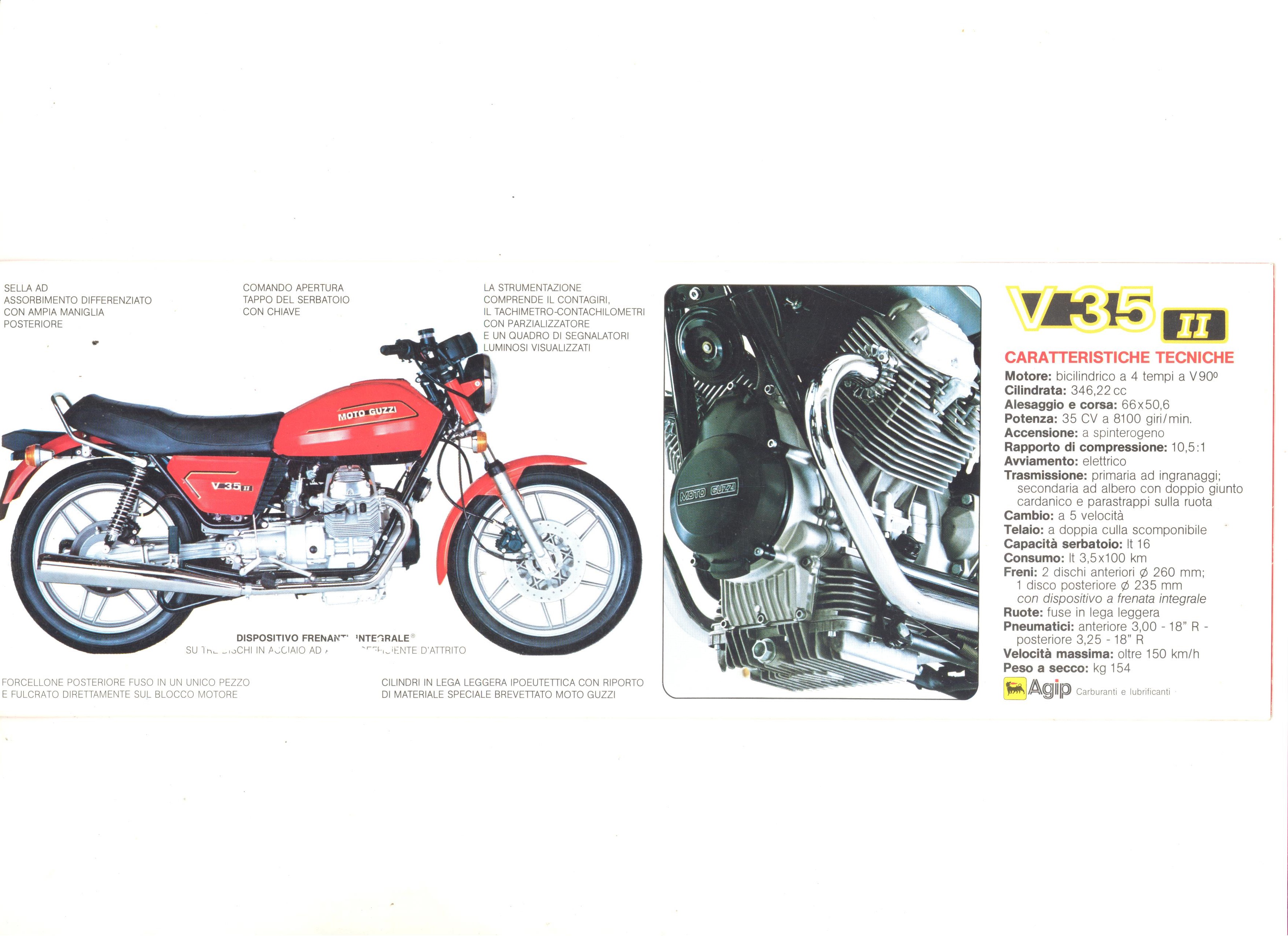 Moto Guzzi factory brochure: V35 II