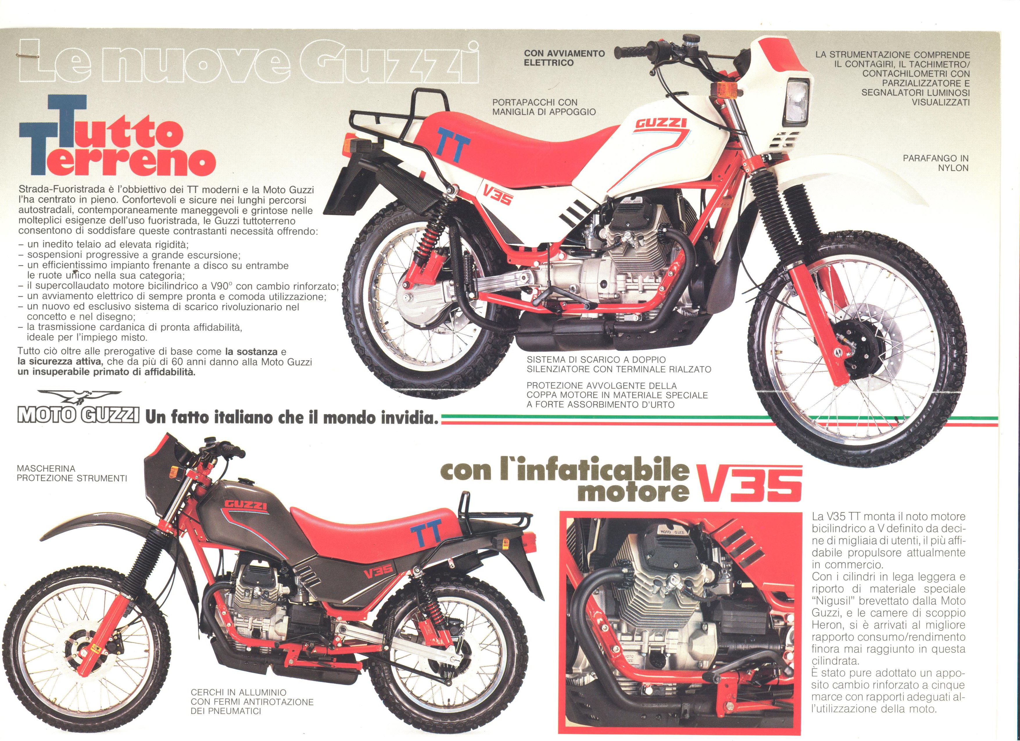 Moto Guzzi factory brochure: V35 TT