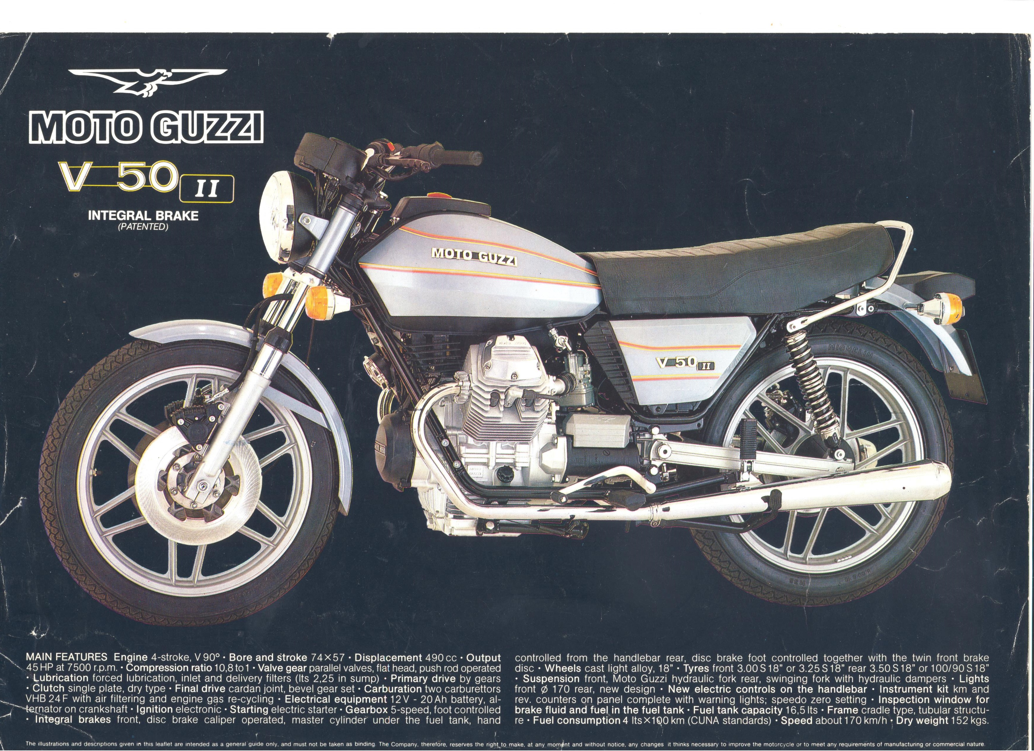 Moto Guzzi factory brochure: V50 II
