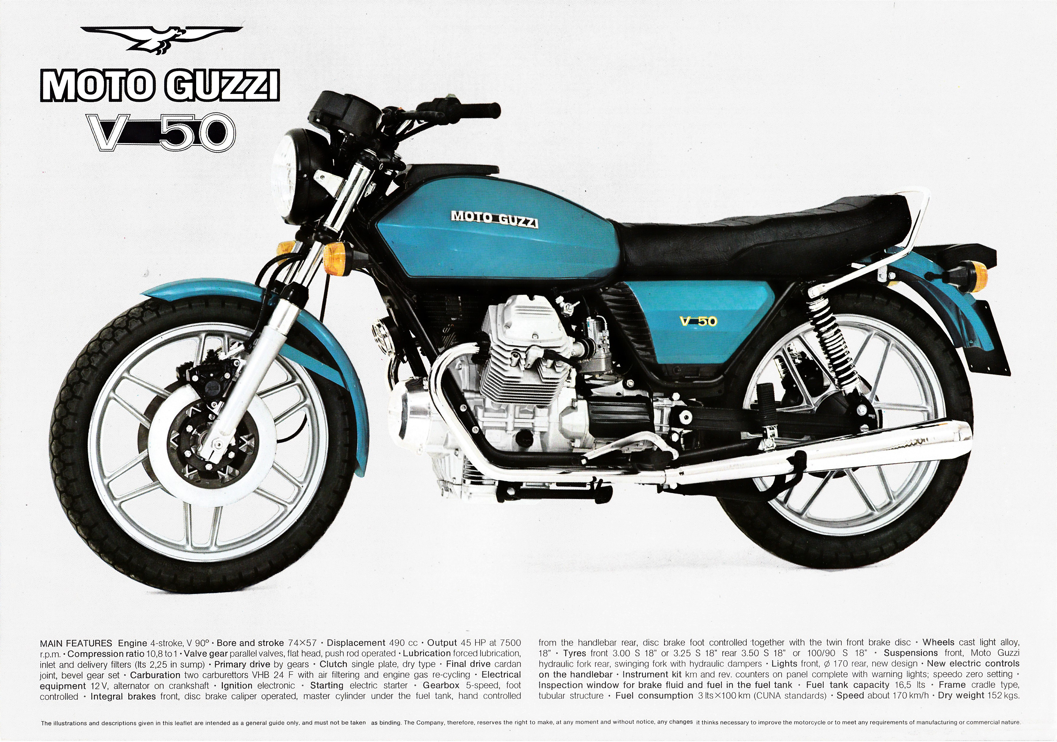 Brochure - Moto Guzzi V50 (blue)