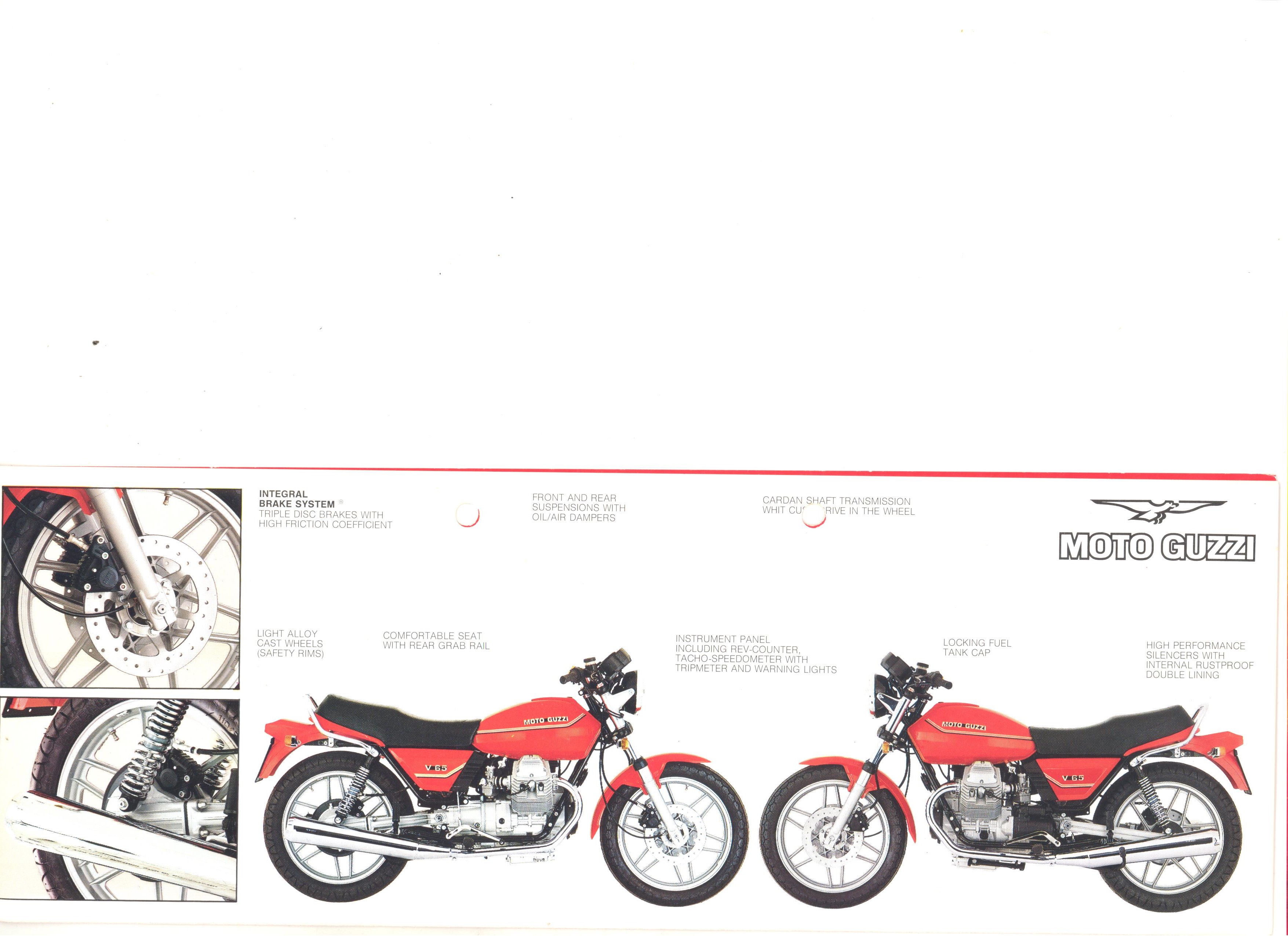 Moto Guzzi factory brochure: V65