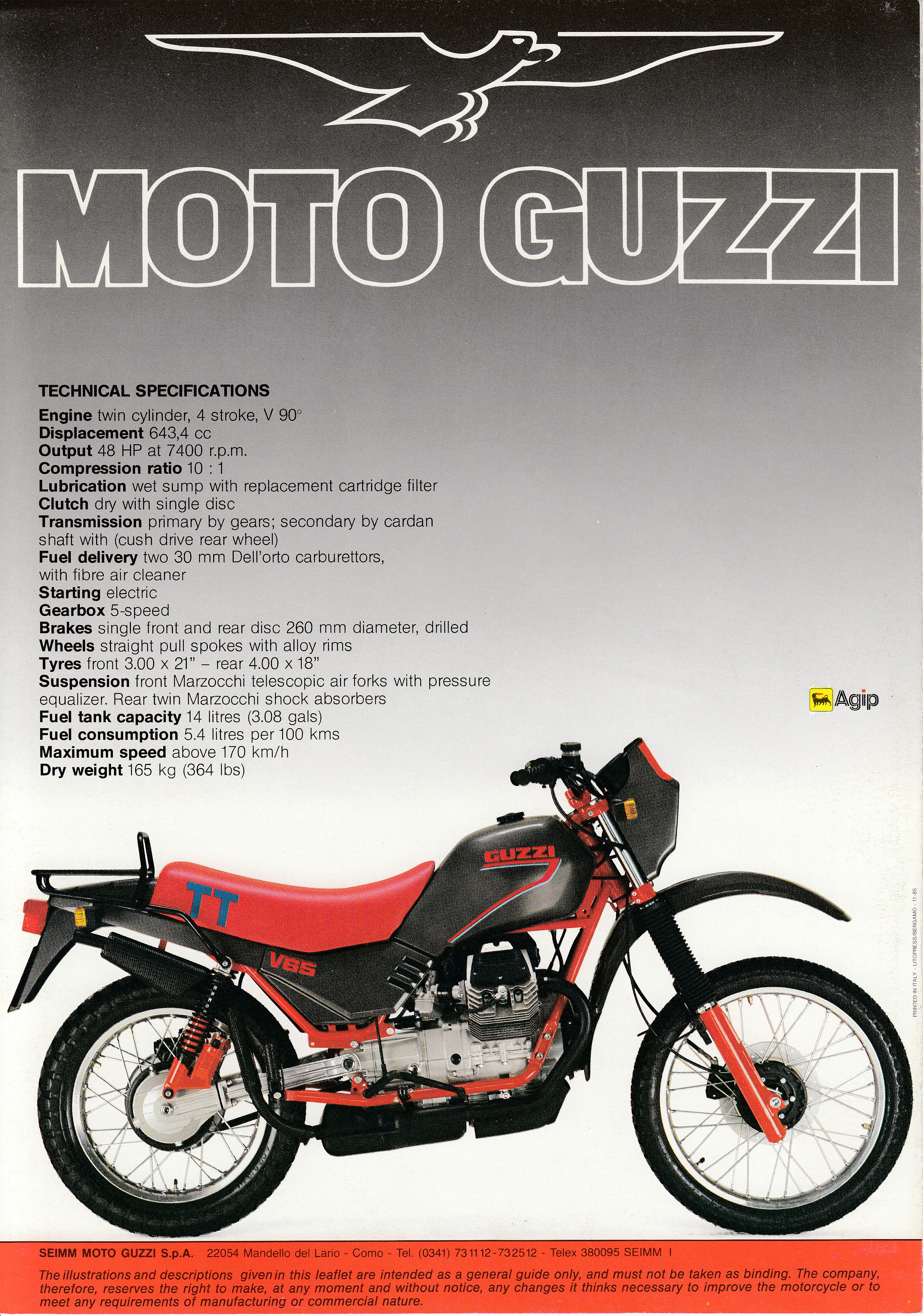 Brochure - Moto Guzzi V65TT (English)