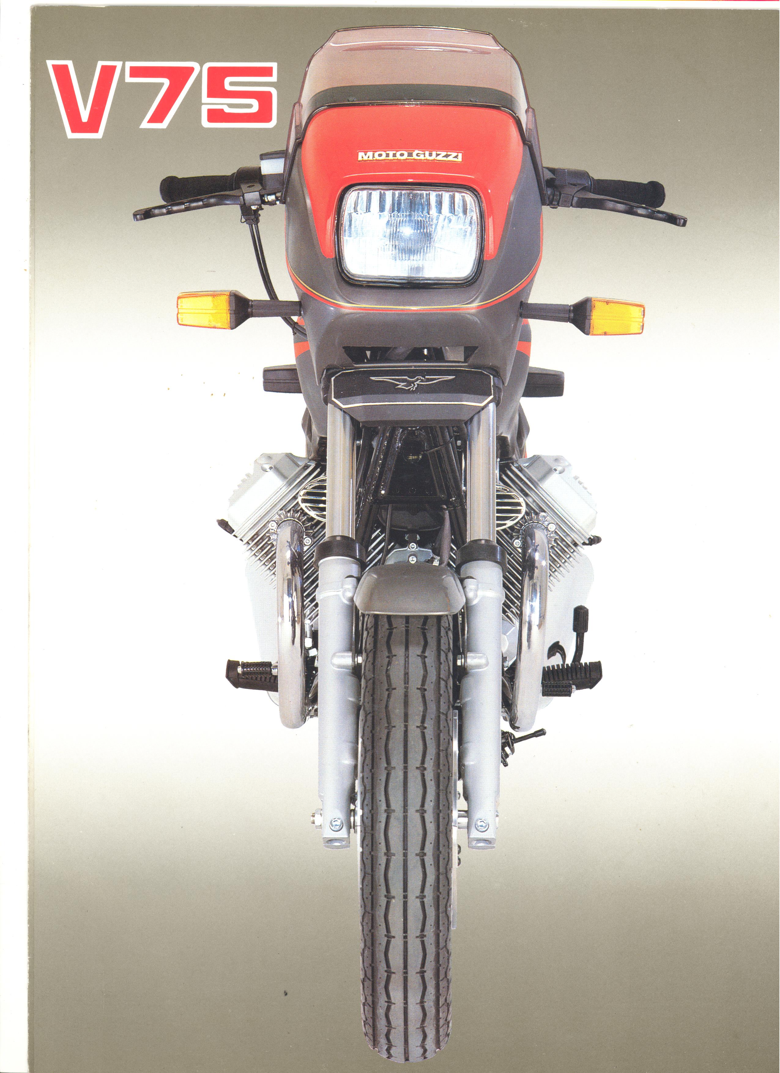 Moto Guzzi factory brochure: V75