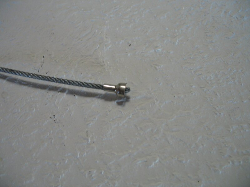 Cable inserted in ferrule (is that what it is called?), ready for solder.