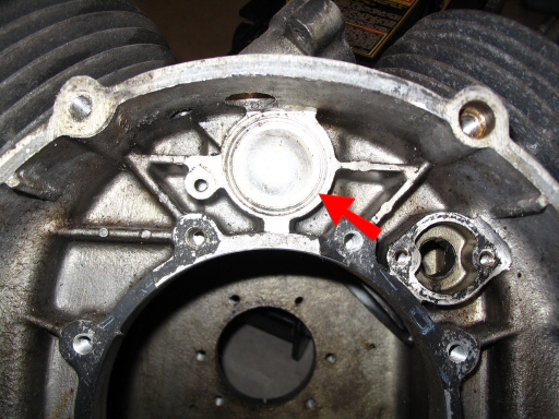 Location of cam plug within the bell housing.
