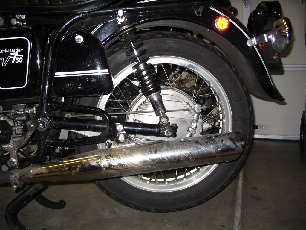 Cush drive position with the longer brake stay rod.