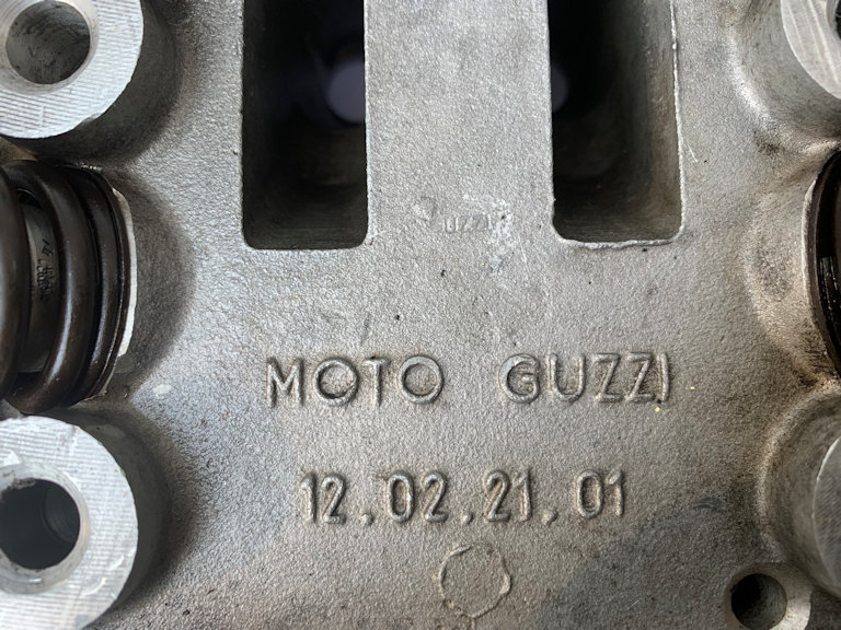 Very rare cylinder heads (MG# 12022101 and MG# 12022201). Applicable to Moto Guzzi V700, V7 Special, Ambassador, 850 GT, 850 GT California, Eldorado, and 850 California Police models.