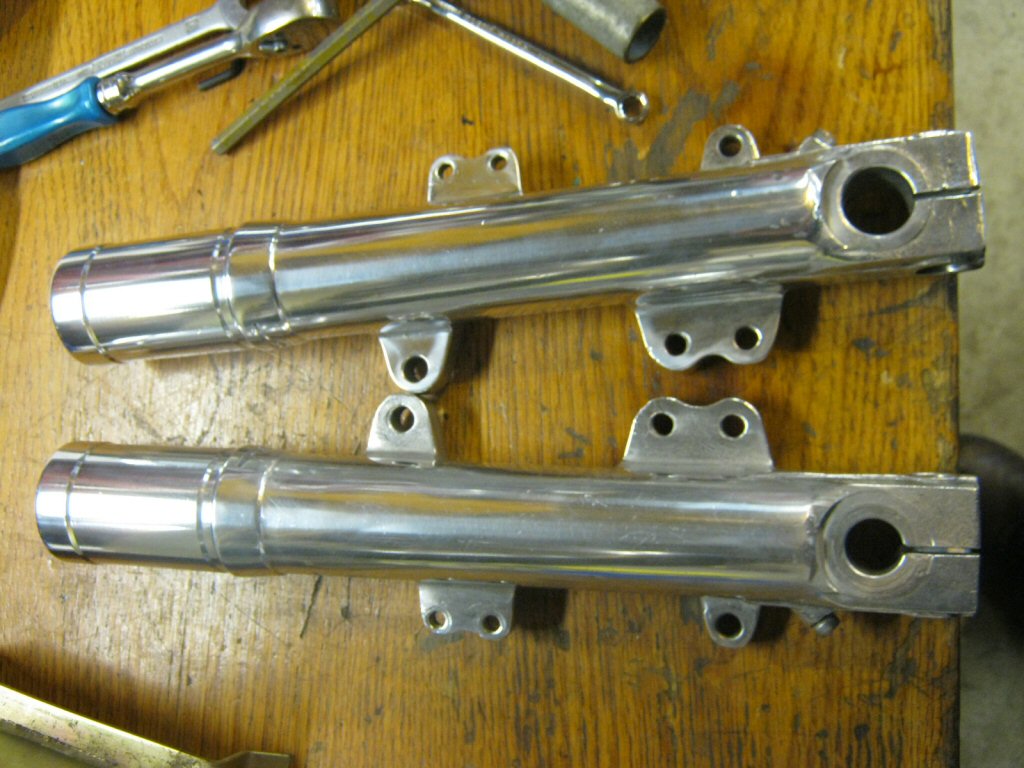 Disc brake forks.