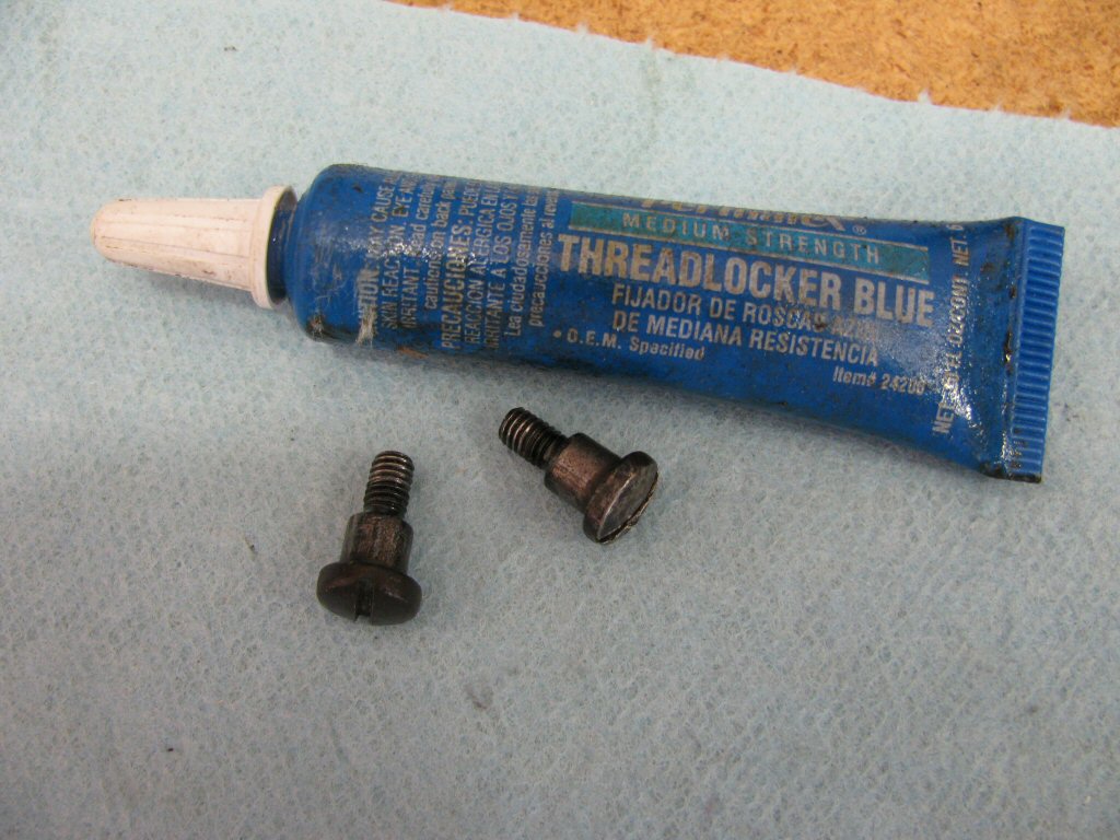 One of the very few places I use blue Loctite. Just a very light application on the threads of the shoulder screws.