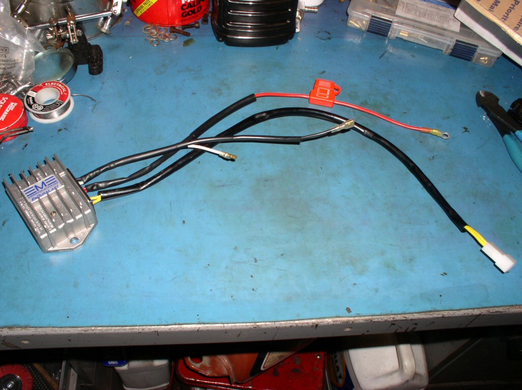 Moto Guzzi wiring modification to support Euro Motoelectrics' EnDuraLast 450 watt Charging System Kit