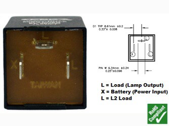 Wig wag or alternating lights flasher. CEC Industries part number EF30WW