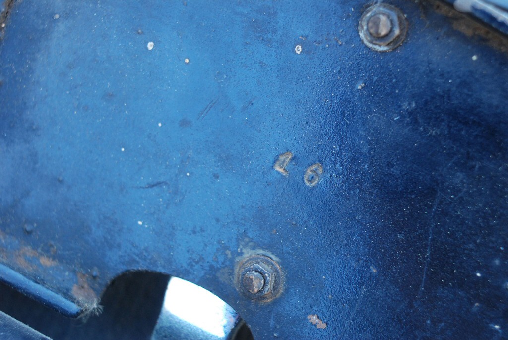 Some early prototype footboards were stamped with an identification number.