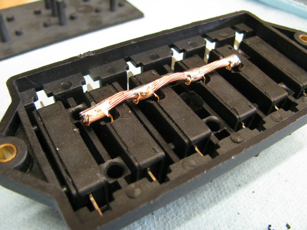 A bit of solder ensures a good connection.