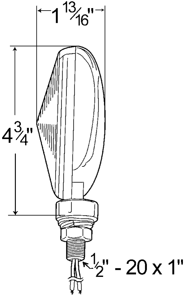 Grote 50652 single-sided signal light
