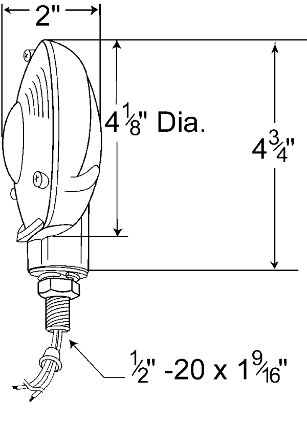 Grote 53032 single-sided signal light