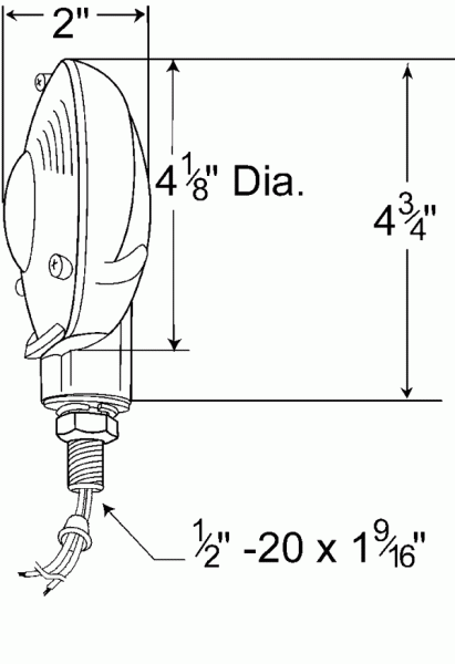 Grote 53052 single-sided signal light