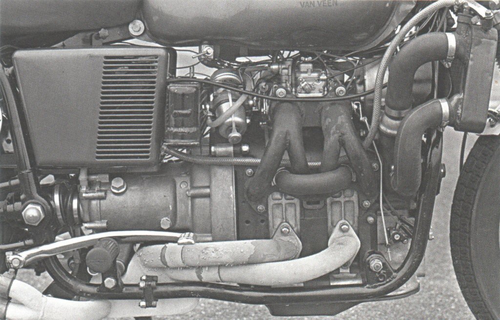 Moto Guzzi with a Wankel engine, built by Klusowski.
