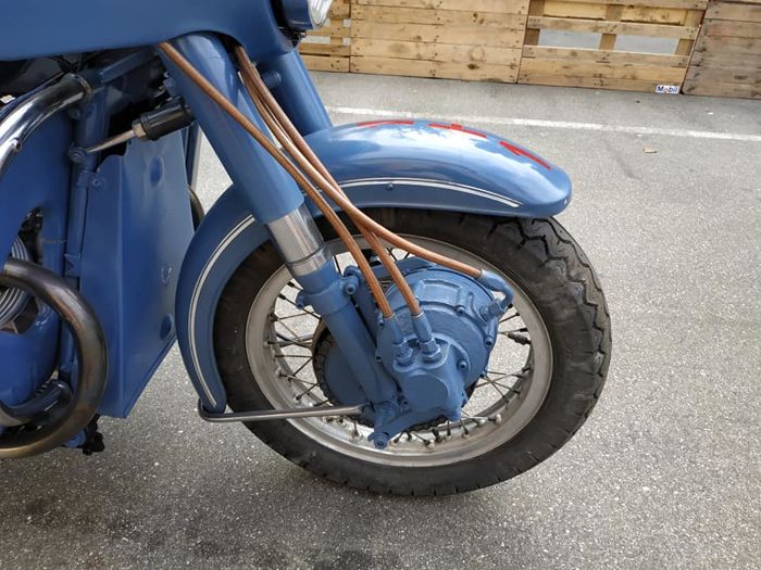 Moto Guzzi V700 with hydrostatic front wheel drive.