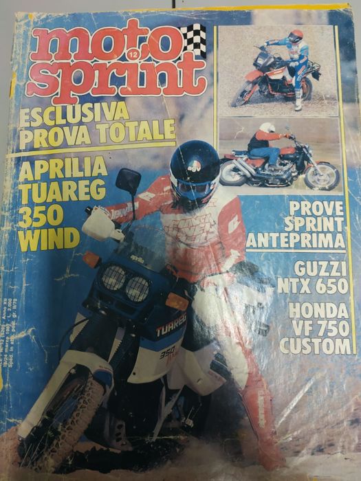 1986 Motosprint magazine cover. This issue contained an article describing this Moto Guzzi V700 with hydrostatic front wheel drive.