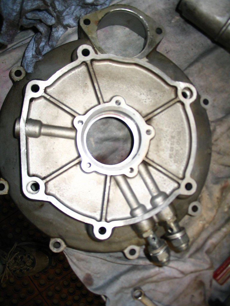 A view of the rear side of the converter cover.