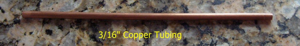 3⁄16 inch copper tubing.