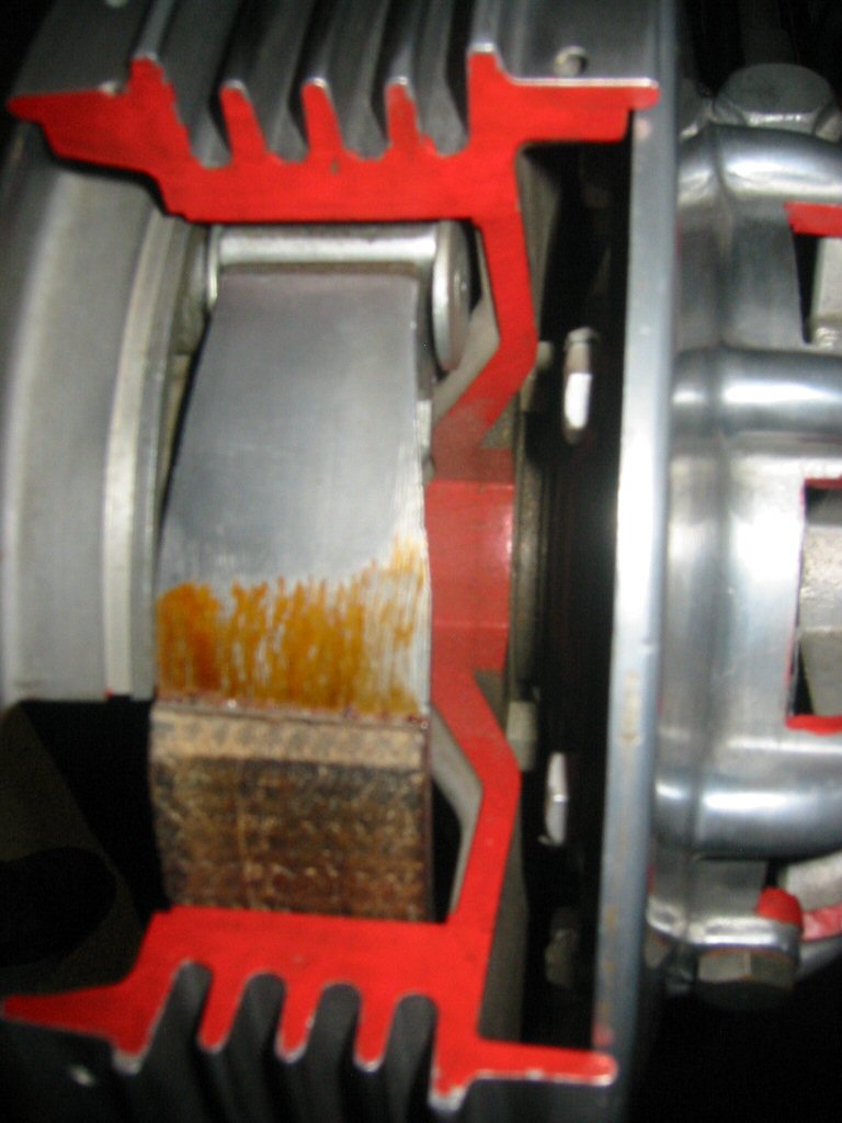 Internal cut-away images of a Moto Guzzi V700.