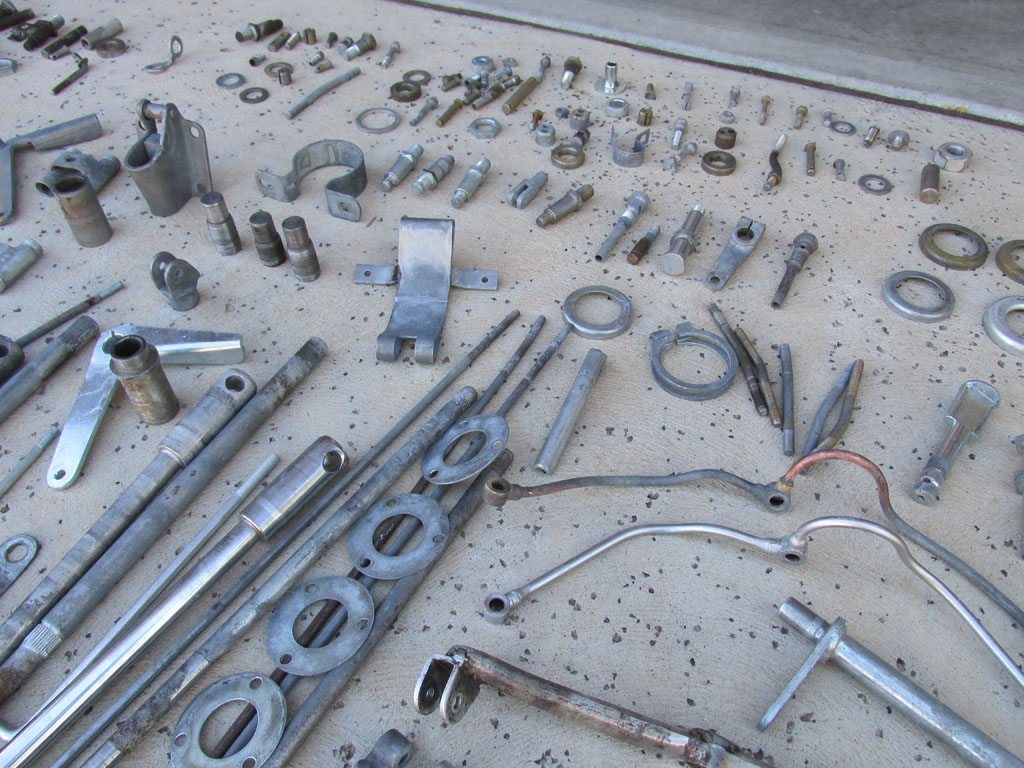 Parts to be zinc plated.