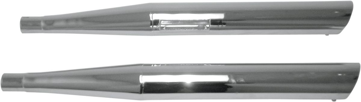 Mac slash cut mufflers (1811-2322) available from Moto Guzzi Classics