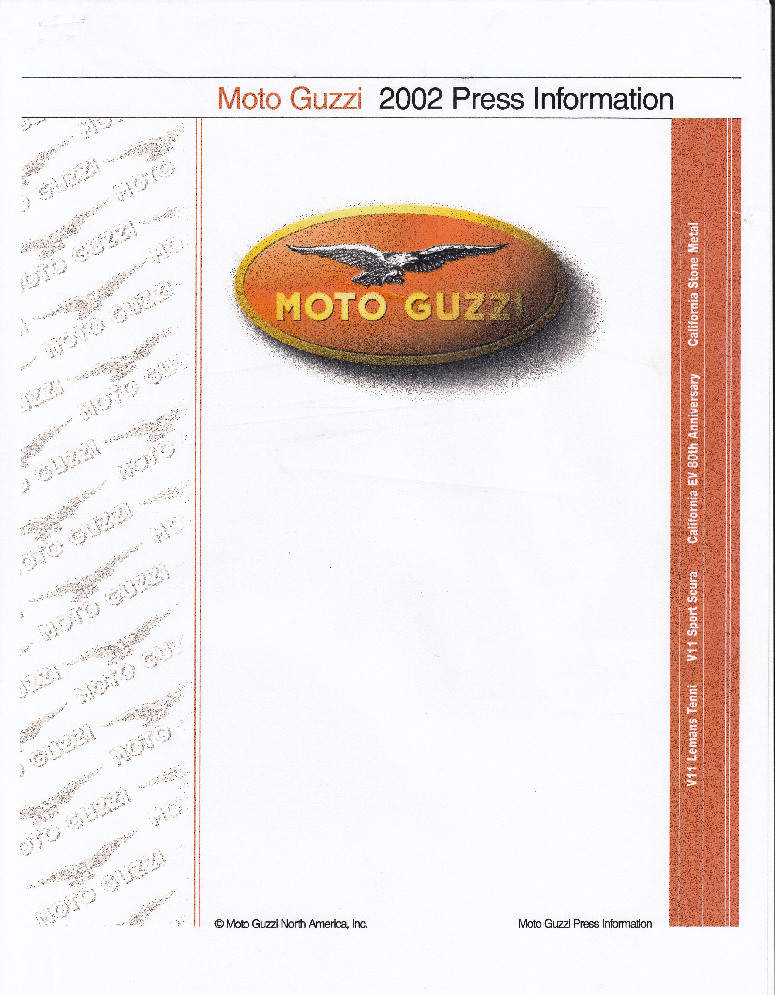 Press release - Moto Guzzi press information 2002