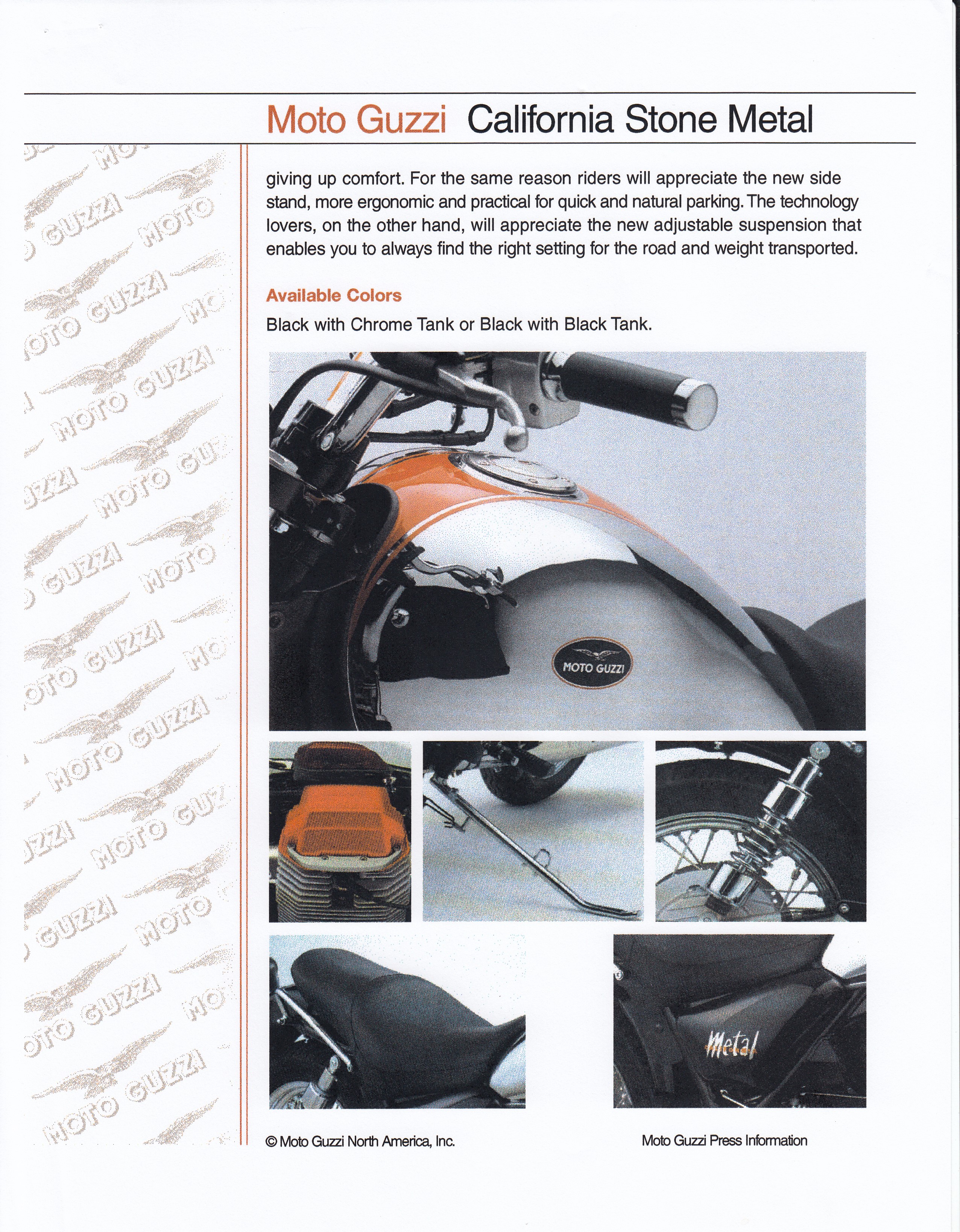 Press release - Moto Guzzi press information 2002