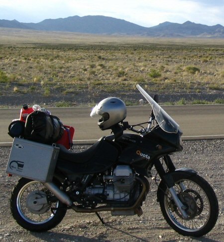 swanee type windshield fitted to a Moto Guzzi Quota 1100 ES.