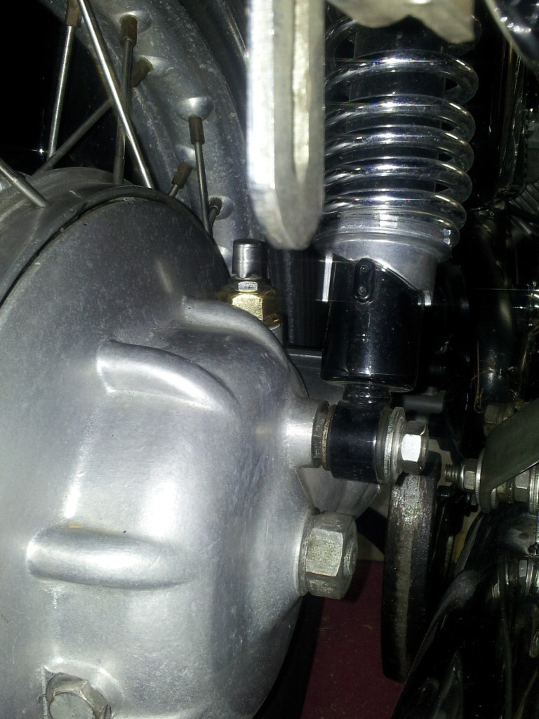 Toyota differential breather fit to a Moto Guzzi rear drive.