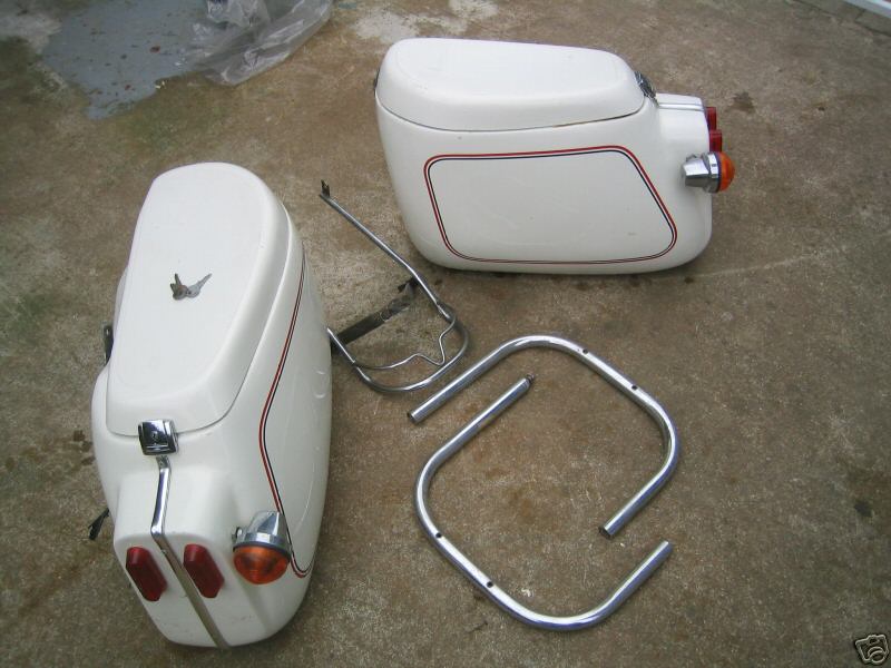 DB saddlebags with the more common flat-top lids.