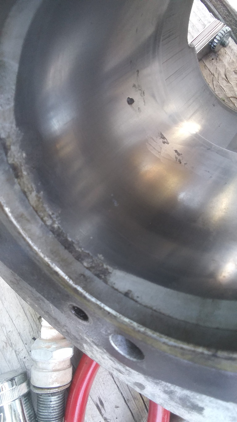 Cylinder wall damage.