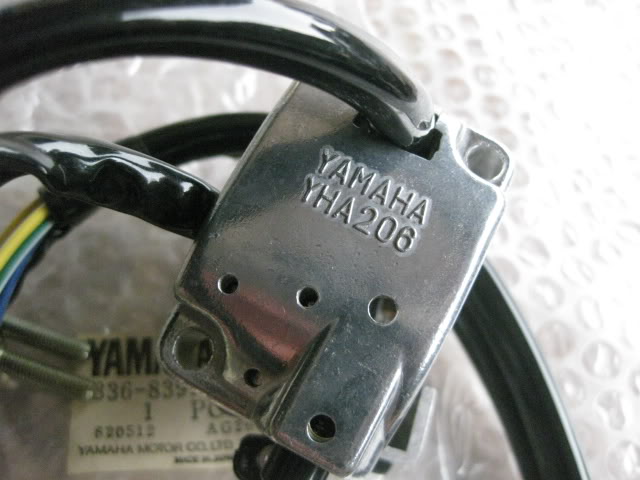 Yamaha handlebar switch YHA206 / YHA 206 / YHA-206. The switch was identified as part number 336-83972-12.