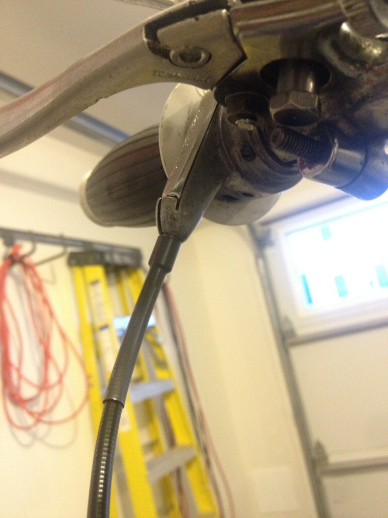 Cable in place with perfected ferrule fitment.