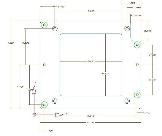 2D cad with dimensions.