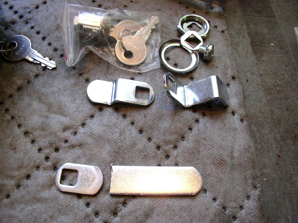 Replacement lock pieces and parts.