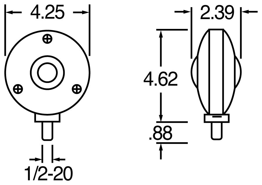Truck-Lite Signal-Stat 3806 double-sided signal light