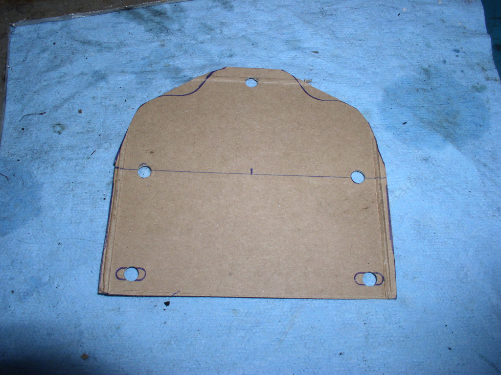 An adapter plate is necessary. Here I've made a cardboard pattern.