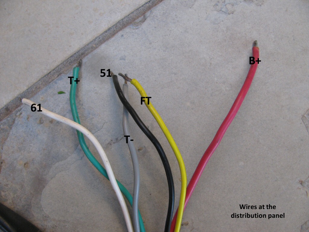 Wires to the generator as fit to a Moto Guzzi Astore.