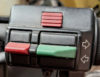 Series 1 right handlebar switch (MG# 28750300) used on the V65 Lario (not included).