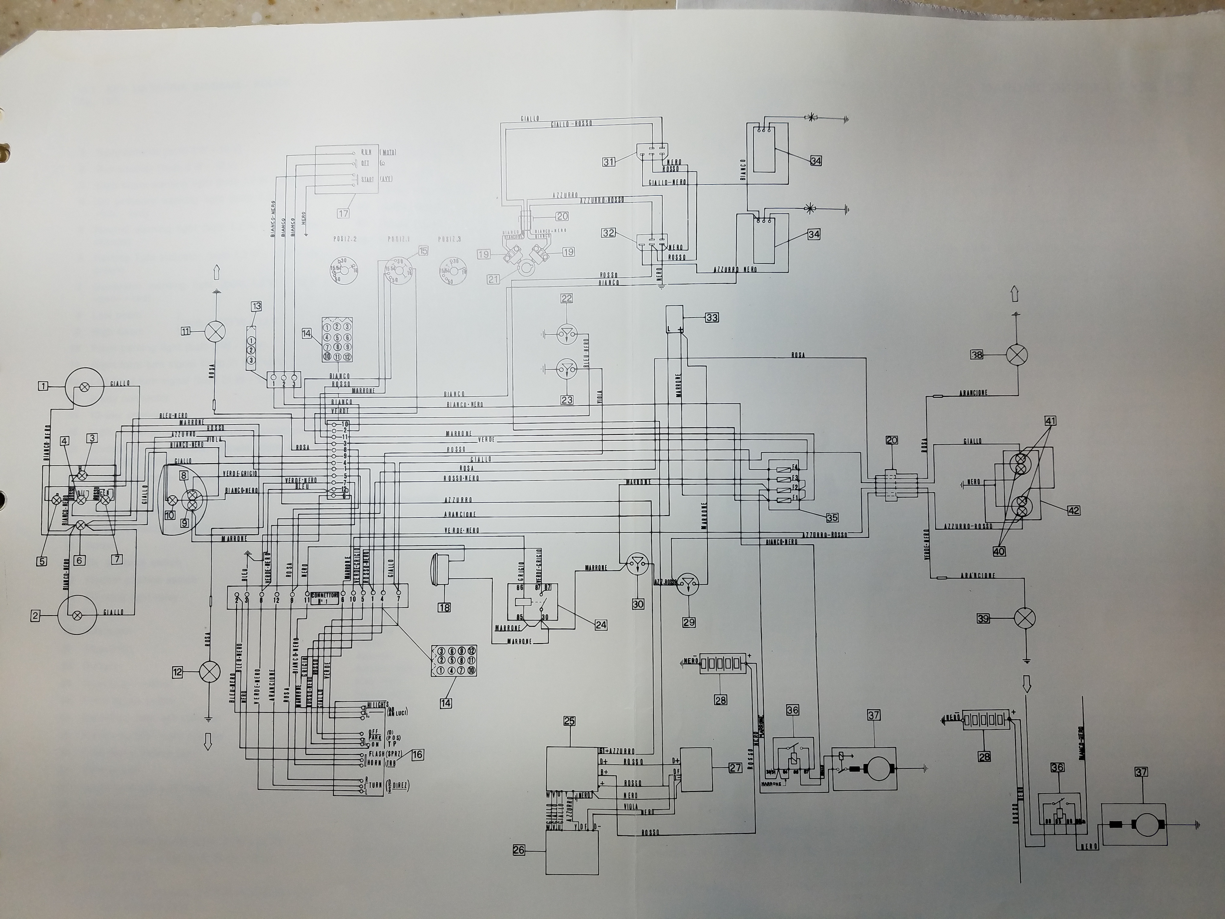 Moto Guzzi wiring diagram - V35 / V50